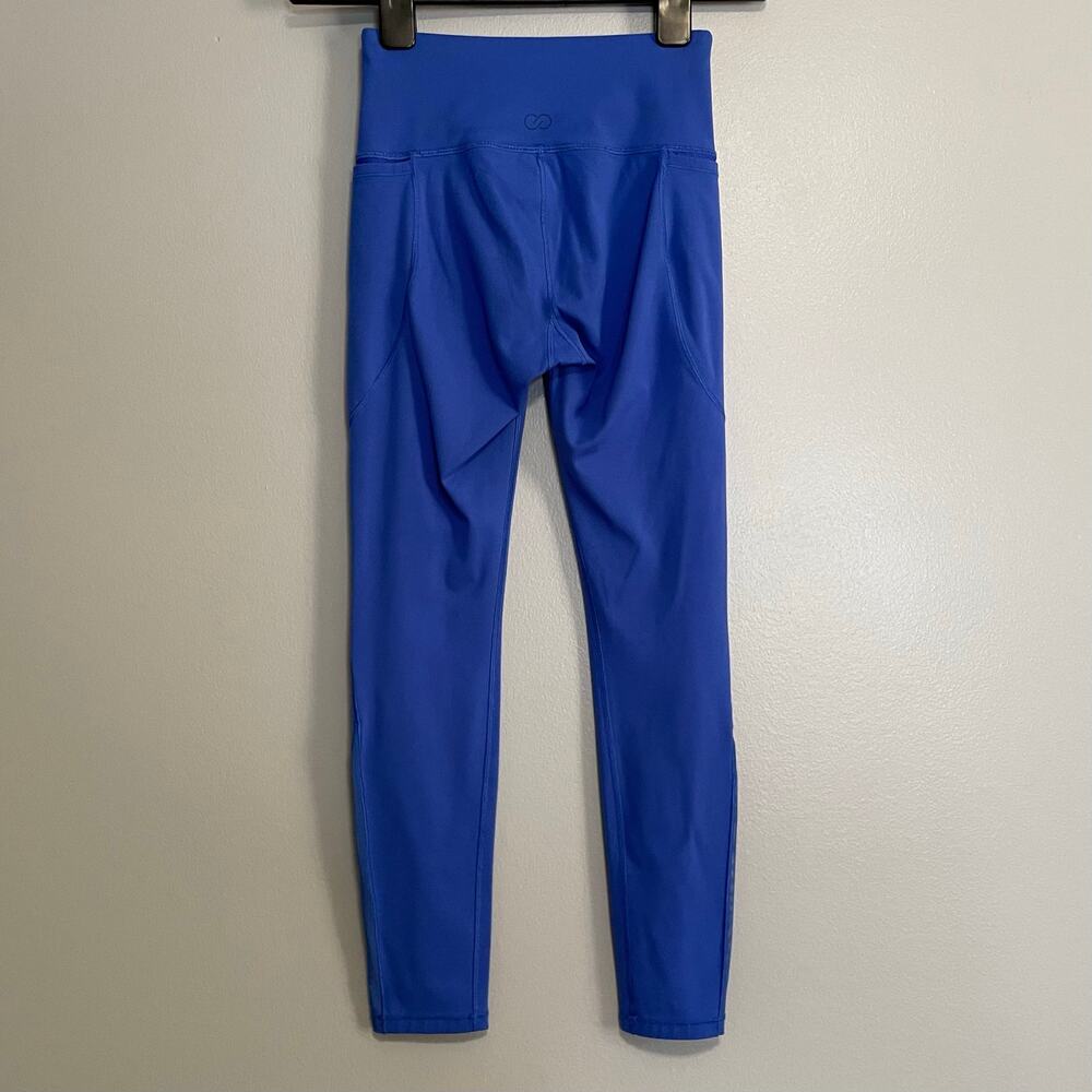 Calia by Carrie Underwood Blue Mesh Panel Leggings Pants XS - Picture 4 of 5